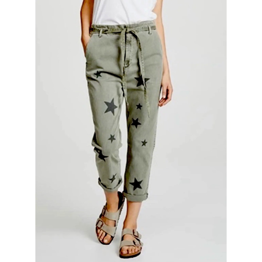 Star-Patterned Gray Women's Pants - image 2
